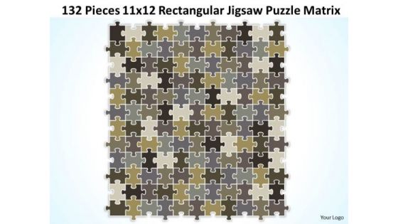 Strategy Diagram 132 Pieces 11x12 Rectangular Jigsaw Puzzle Matrix Business Diagram