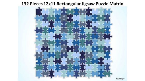 Strategy Diagram 132 Pieces 12x11 Rectangular Jigsaw Puzzle Matrix Business Diagram