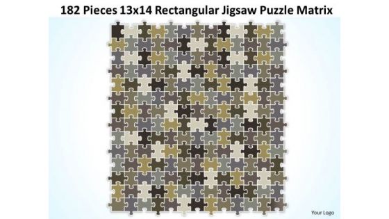 Strategy Diagram 182 Pieces 13x14 Rectangular Jigsaw Puzzle Matrix Business Diagram