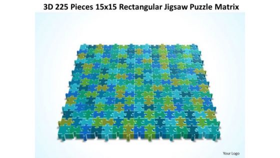 Strategy Diagram 3d 225 Pieces 15x15 Rectangular Jigsaw Puzzle Matrix Business Diagram