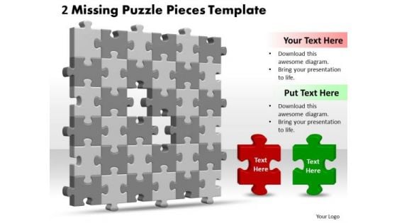 Strategy Diagram 3d 6x6 Missing Puzzle Piece Sales Diagram