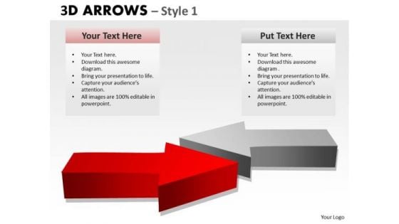 Strategy Diagram 3d Arrows Style 1