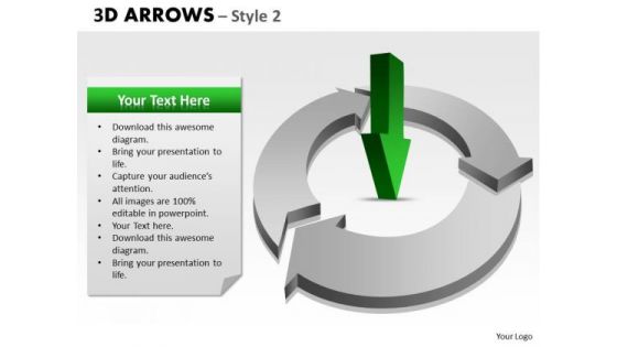 Strategy Diagram 3d Arrows Style 2 Mba Models And Frameworks