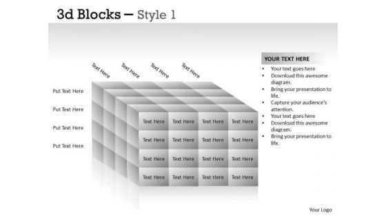 Strategy Diagram 3d Blocks Style Mba Models And Frameworks