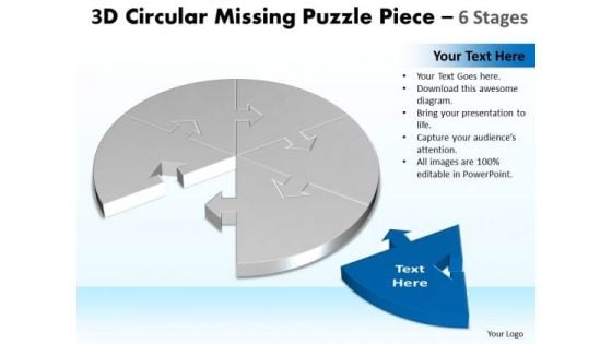 Strategy Diagram 3d Circular Missing Puzzle Piece 6 Stages 2 Marketing Diagram