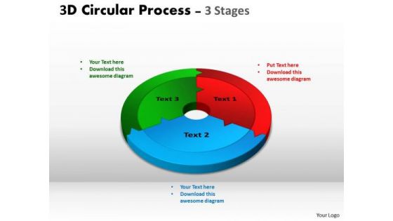 Strategy Diagram 3d Circular Process Cycle Diagram Chart 3 Business Cycle Diagram