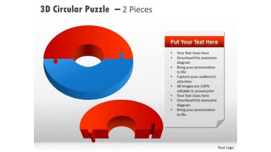 Strategy Diagram 3d Circular Puzzle With Pieces Strategic Management