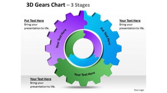 Strategy Diagram 3d Gears Chart 3 Stages Mba Models And Frameworks