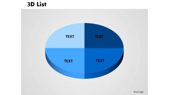 Strategy Diagram 3d List Pie 1 Mba Models And Frameworks