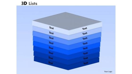 Strategy Diagram 3d Lists PowerPoint Slides And Ppt Marketing Diagram