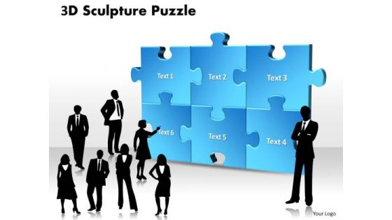 Strategy Diagram 3d Sculpture Puzzle Business Diagram