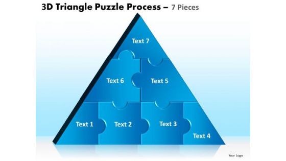 Strategy Diagram 3d Triangle Puzzle Process 7 Pieces Consulting Diagram