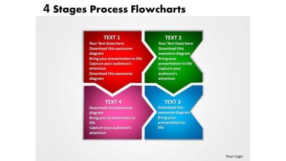 Strategy Diagram 4 Stages Process Flowcharts Strategic Management