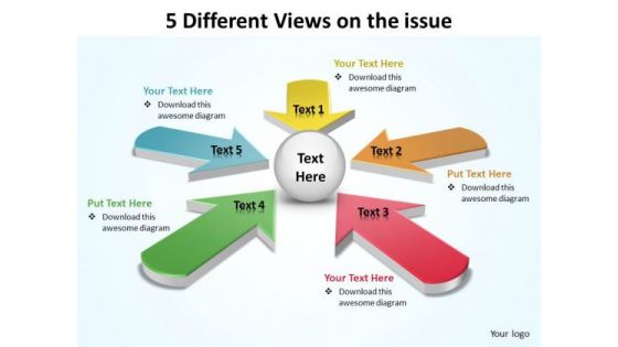 Strategy Diagram 5 Different Views On Issue 3 Marketing Diagram