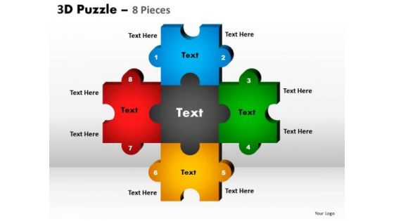 Strategy Diagram 5 Puzzle Pieces Rectangular Diagram Business Diagram