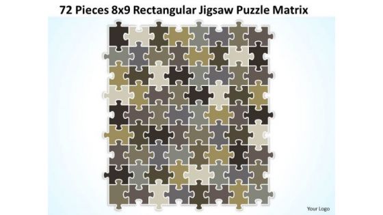 Strategy Diagram 72 Pieces 8x9 Rectangular Jigsaw Puzzle Matrix Business Diagram