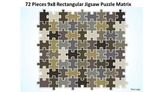 Strategy Diagram 72 Pieces 9x8 Rectangular Jigsaw Puzzle Matrix Business Cycle Diagram