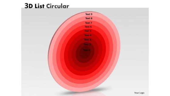 Strategy Diagram 9 Staged Circular Chart Consulting Diagram