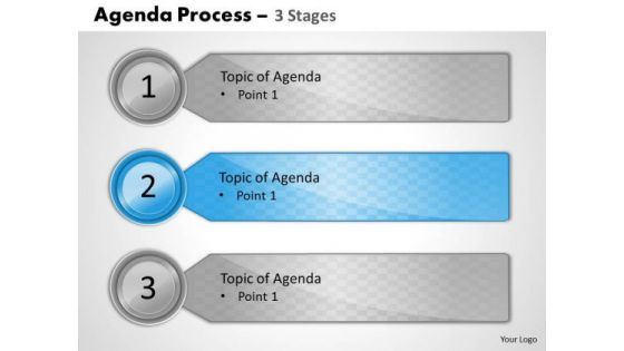 Strategy Diagram Agenda Process 3 Stages Sales Diagram