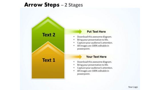 Strategy Diagram Arrow Steps 2 Stages Business Cycle Diagram