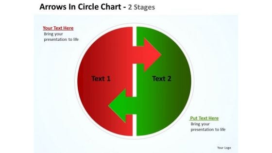 Strategy Diagram Arrows In Circle Chart 2 Stages Diagrams Marketing Diagram