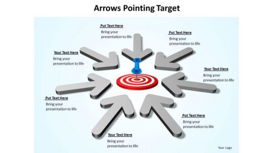 Strategy Diagram Arrows Pointing Target Consulting Diagram