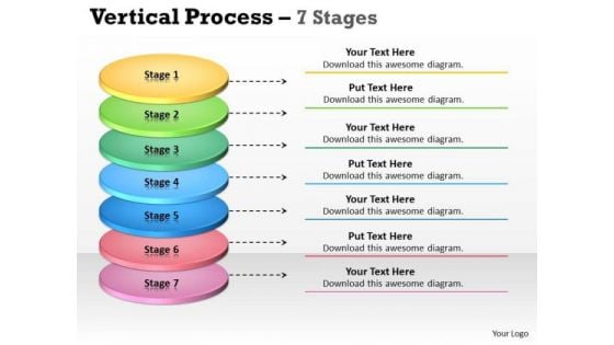 Strategy Diagram Business Vertical Process With 7 Stages Sales Diagram