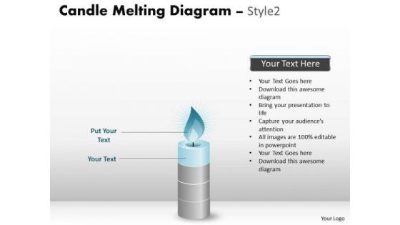 Strategy Diagram Candle Melting Diagram Style 2 Ppt Consulting Diagram