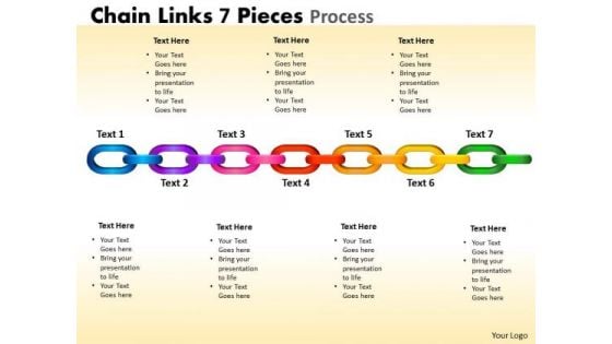 Strategy Diagram Chain Links 7 Pieces Process Marketing Diagram