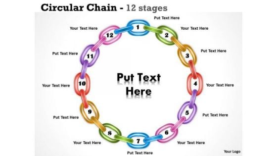 Strategy Diagram Circular Chain 12 Stages Business Cycle Diagram