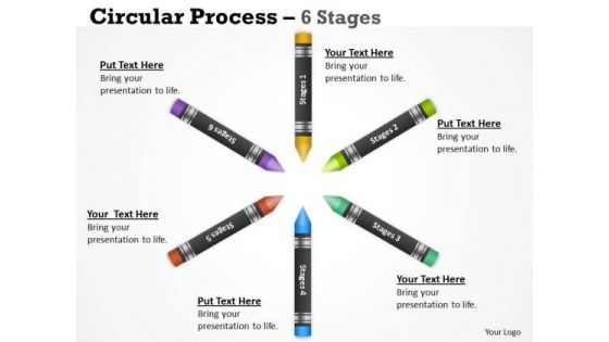 Strategy Diagram Circular Process 6 Stages Strategic Management