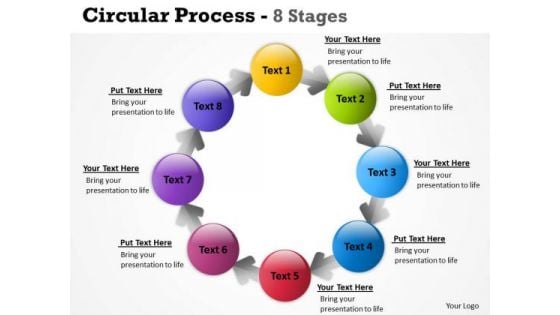 Strategy Diagram Circular Process 8 Stages Business Cycle Diagram