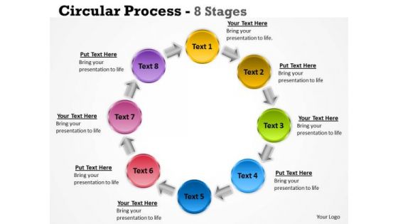 Strategy Diagram Circular Process 8 Stages Business Diagram