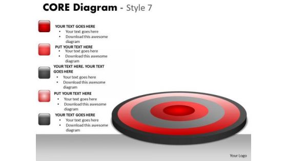 Strategy Diagram Core Diagram Style 5 Stages For Business Consulting Diagram