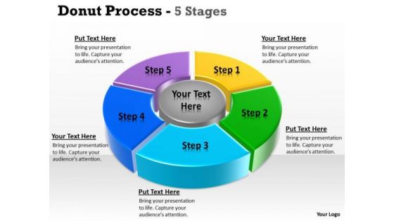 Strategy Diagram Donut Process Step Circular Templates Sales Diagram