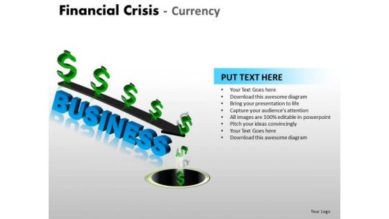 Strategy Diagram Financial Crisis Currency Marketing Diagram