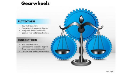 Strategy Diagram Gearwheels Business Cycle Diagram