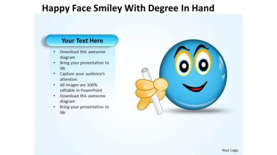 Strategy Diagram Happy Face Smiley With Degree Hand Strategic Management