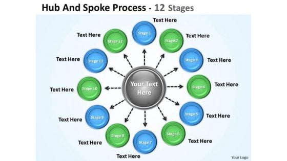 Strategy Diagram Hub And Spoke Process Sales Diagram