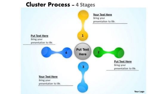 Strategy Diagram Interconnected Business Flow Cluster Development Sales Diagram