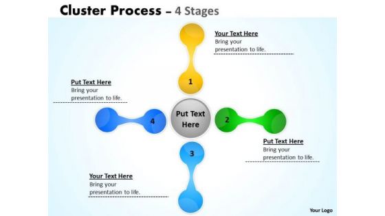 Strategy Diagram Interconnected Business Flow Cluster Development Sales Diagram