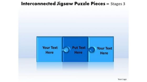 Strategy Diagram Interconnected Jigsaw Puzzle Pieces Stages 3 Consulting Diagram