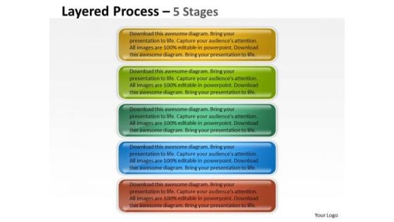 Strategy Diagram Layered Process 5 Stages Marketing Diagram