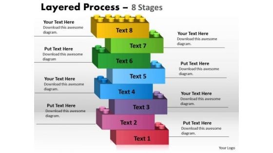 Strategy Diagram Layered Process Eight Steps Diagram Marketing Diagram