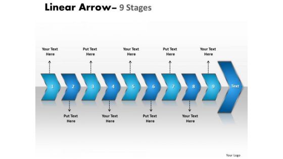 Strategy Diagram Linear Arrow 9 Stages Mba Models And Frameworks