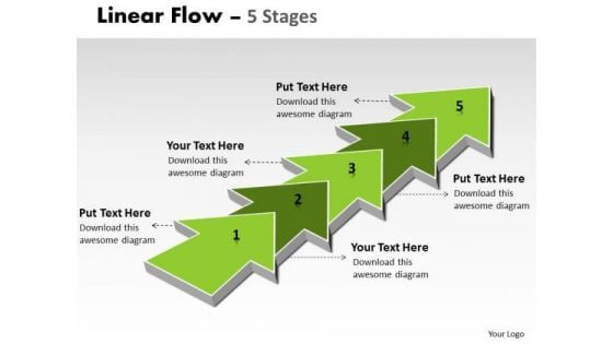 Strategy Diagram Linear Flow 5 Stages Strategic Management Marketing Diagram