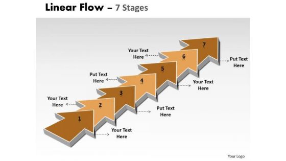 Strategy Diagram Linear Flow 7 Stages Consulting Diagram