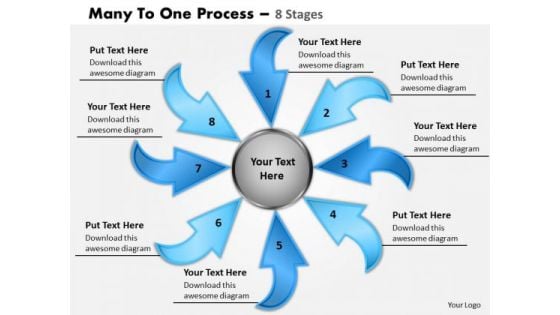 Strategy Diagram Many To One 8 Steps Consulting Diagram