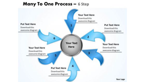Strategy Diagram Many To One Process 6 Step 4 Marketing Diagram