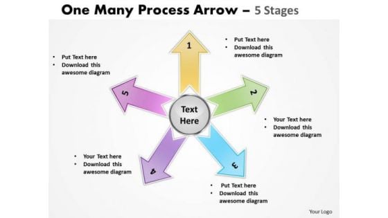 Strategy Diagram One Many Process Arrow 5 Stages Mba Models And Frameworks